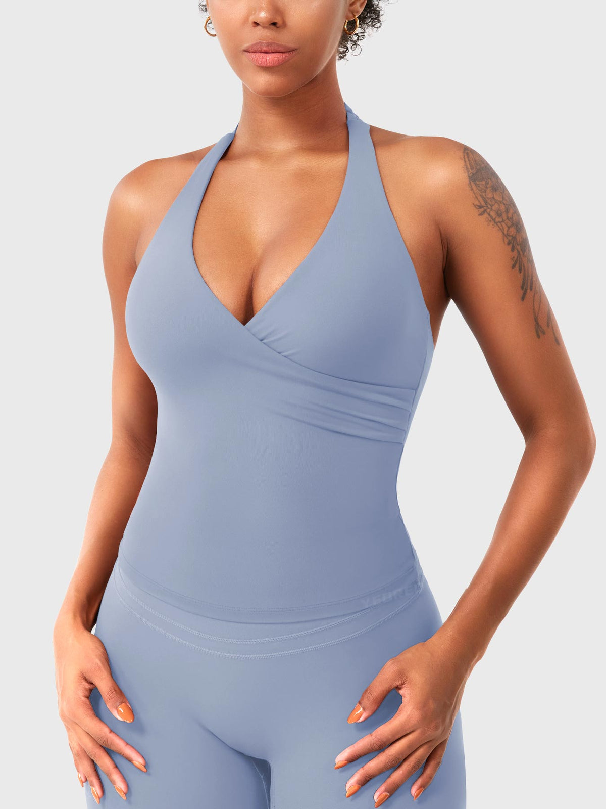 Elevine V Neck Halter Tank - AERLO