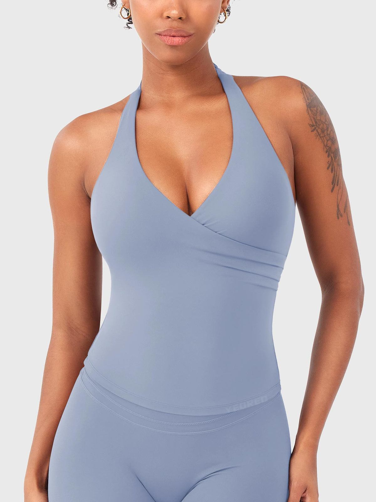 Elevine V Neck Halter Tank - AERLO
