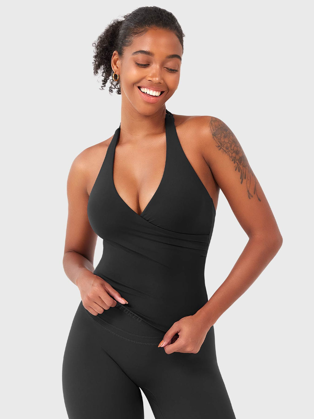 Elevine V Neck Halter Tank - AERLO