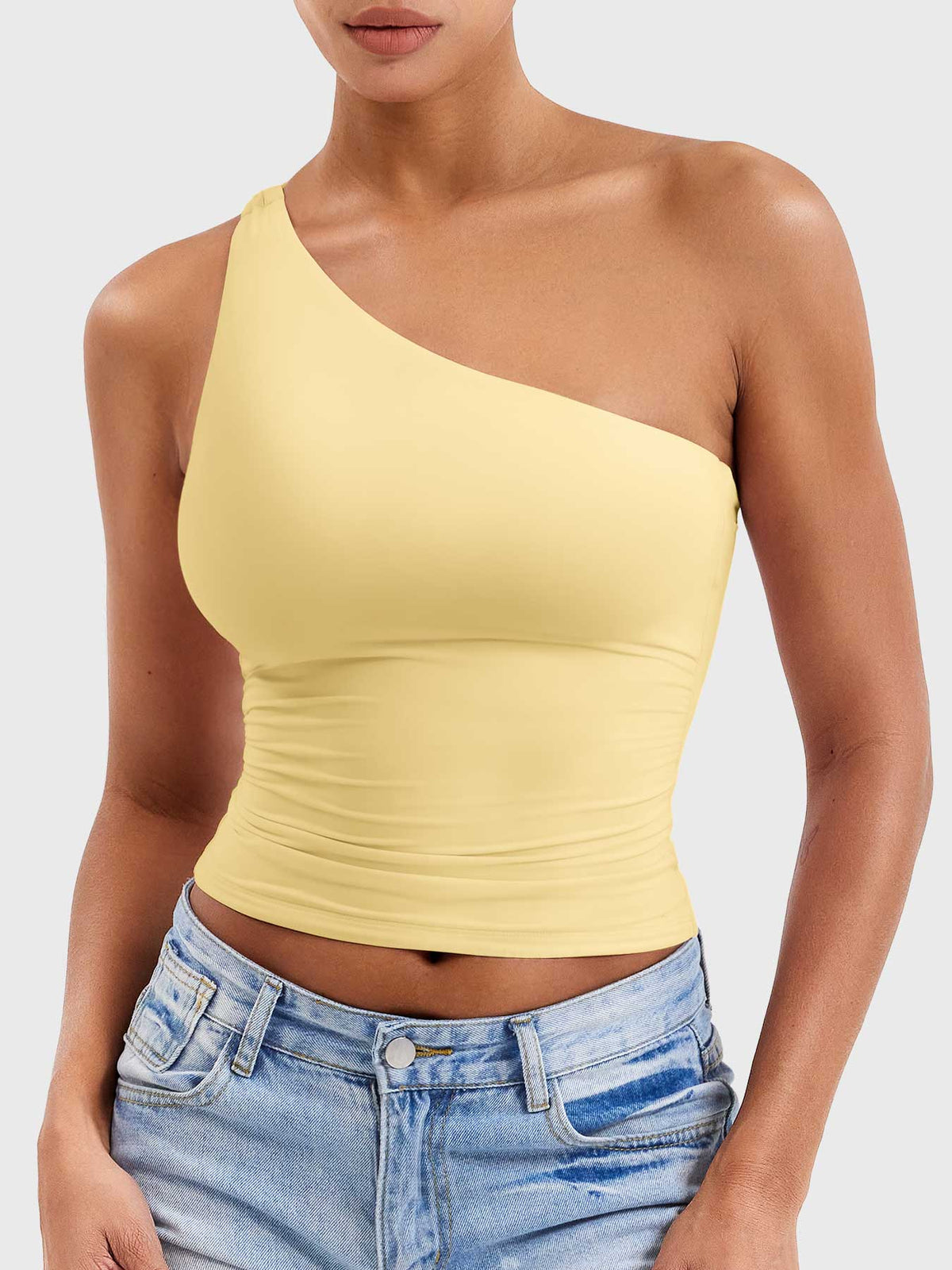 Haut Fanciy One Shoulder Tank - AERLO