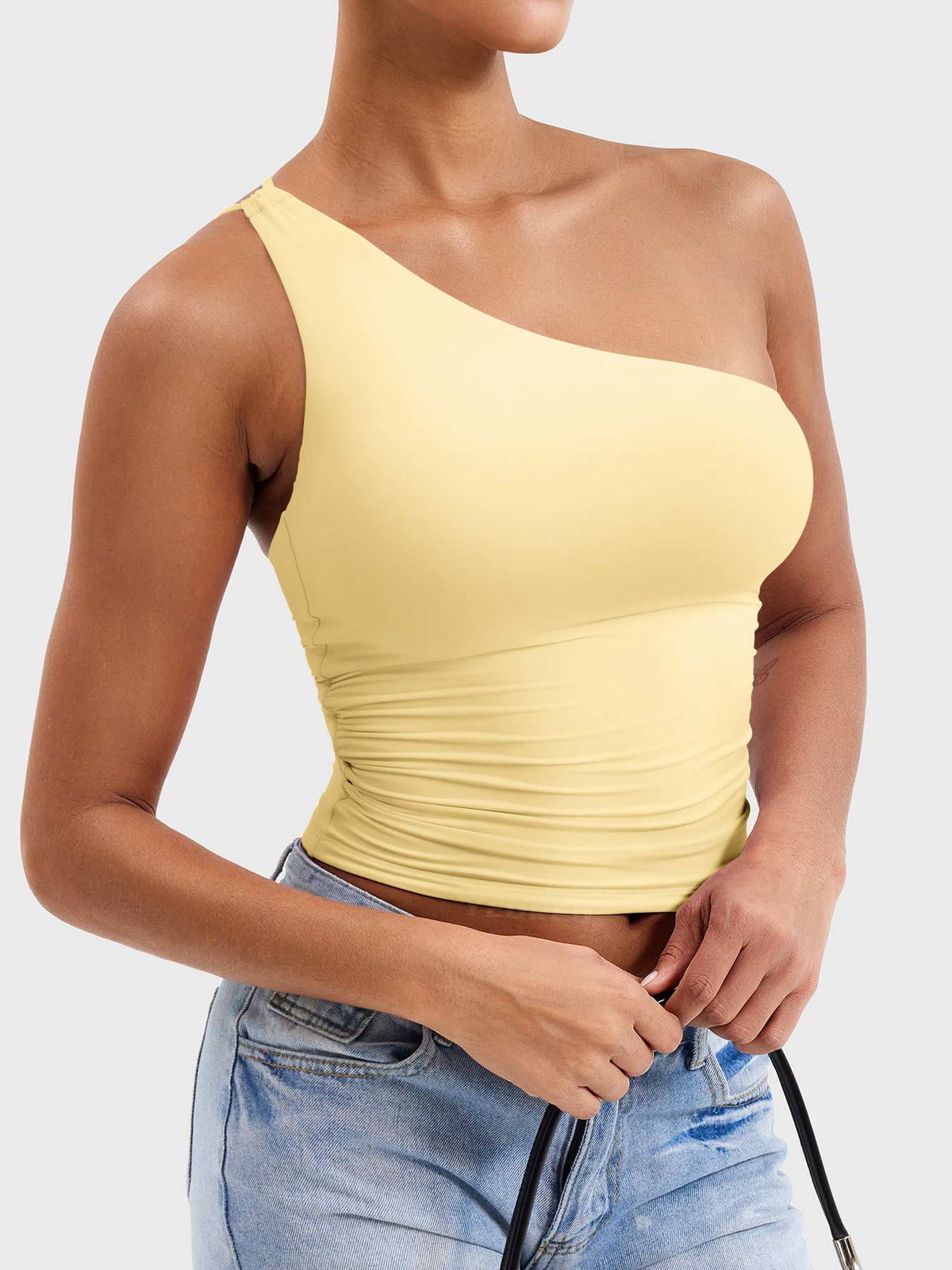 Haut Fanciy One Shoulder Tank - AERLO