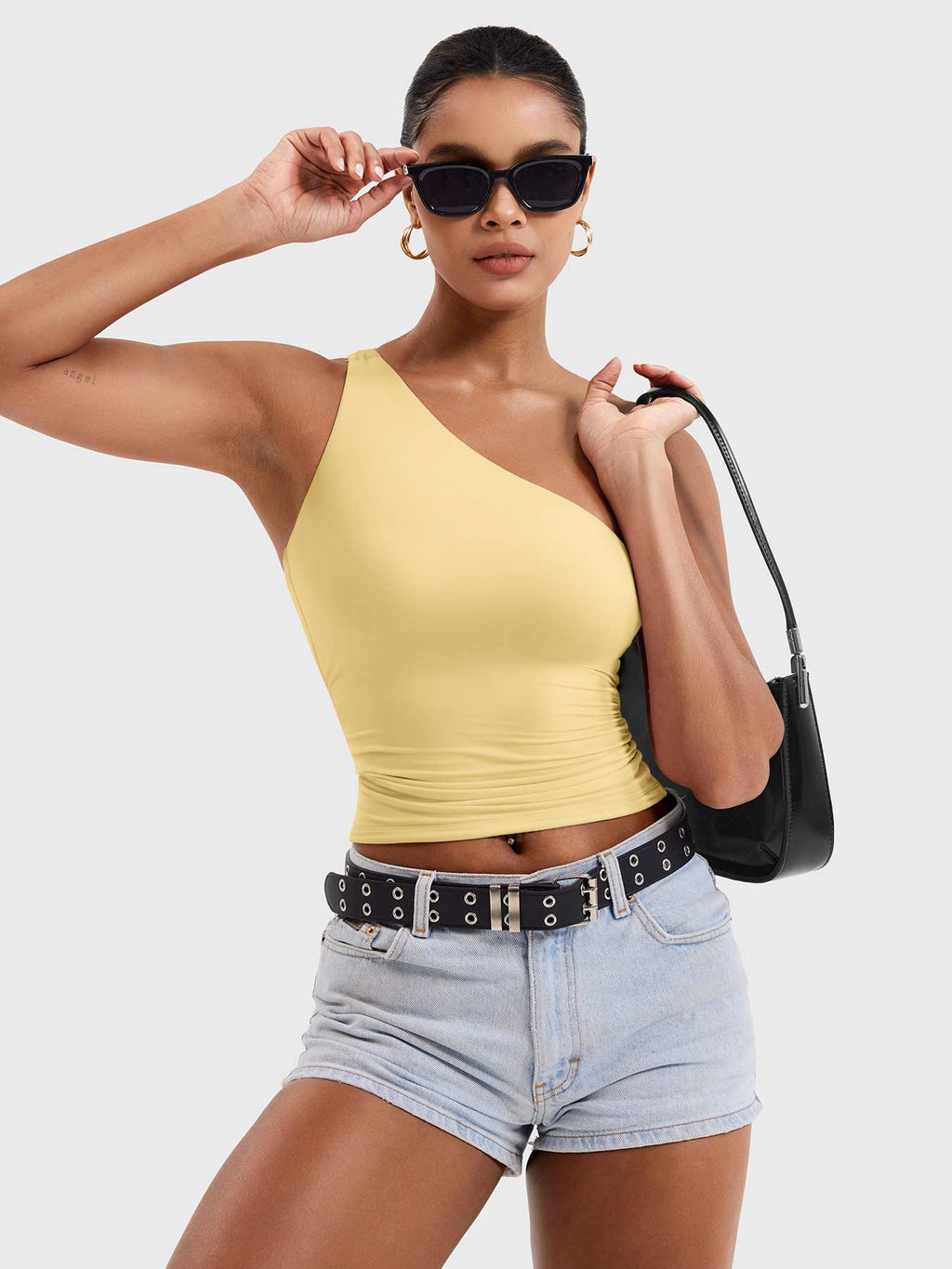 Haut Fanciy One Shoulder Tank - AERLO