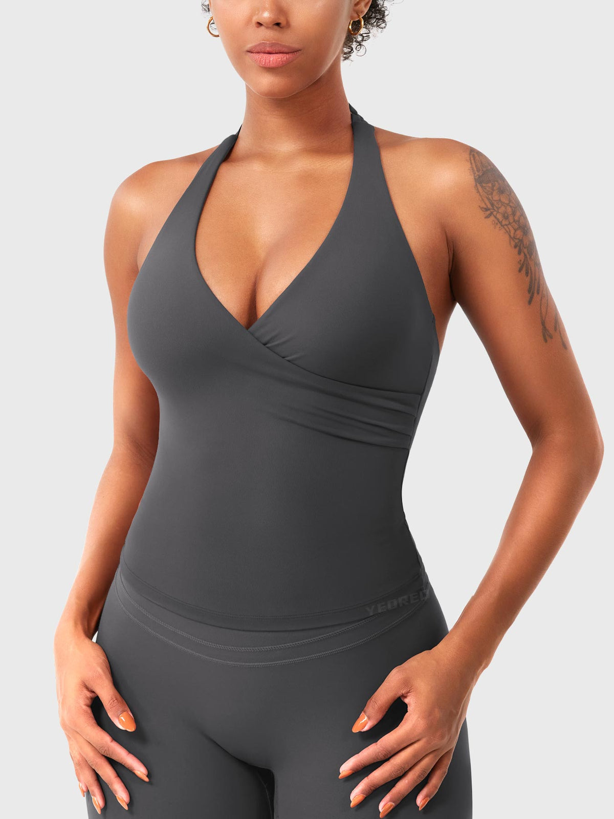 Elevine V Neck Halter Tank - AERLO