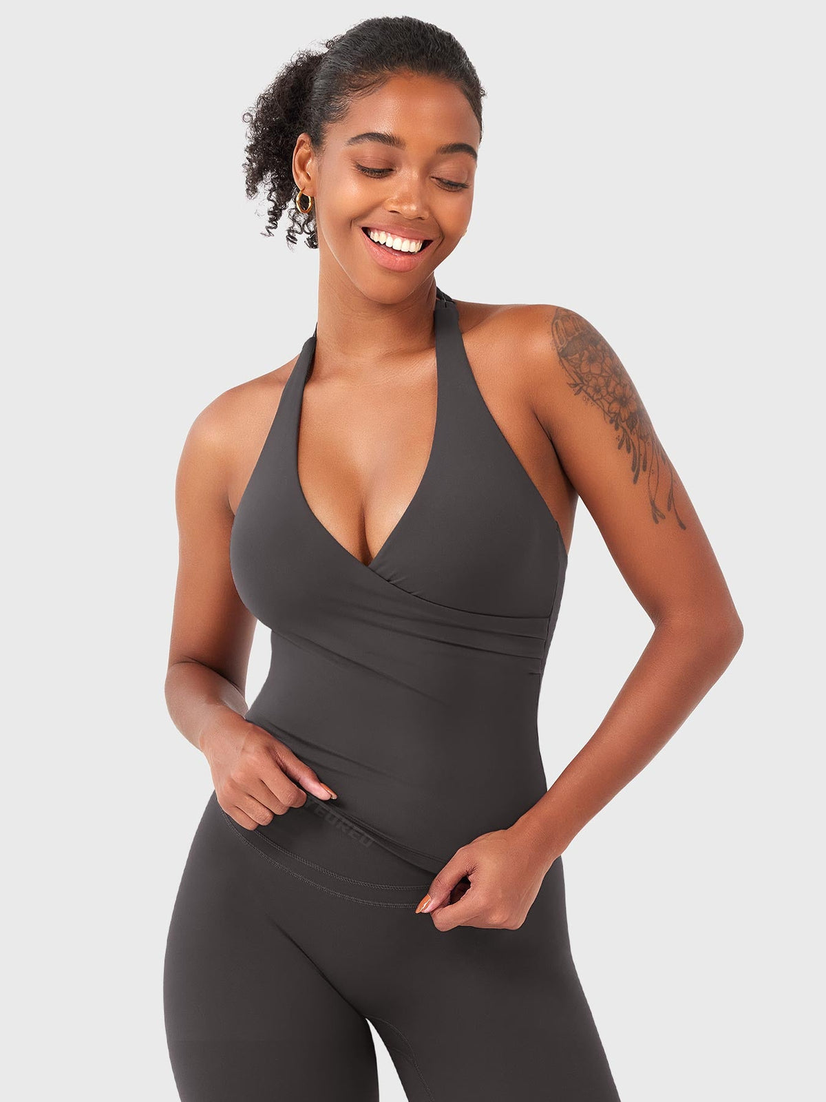 Elevine V Neck Halter Tank - AERLO