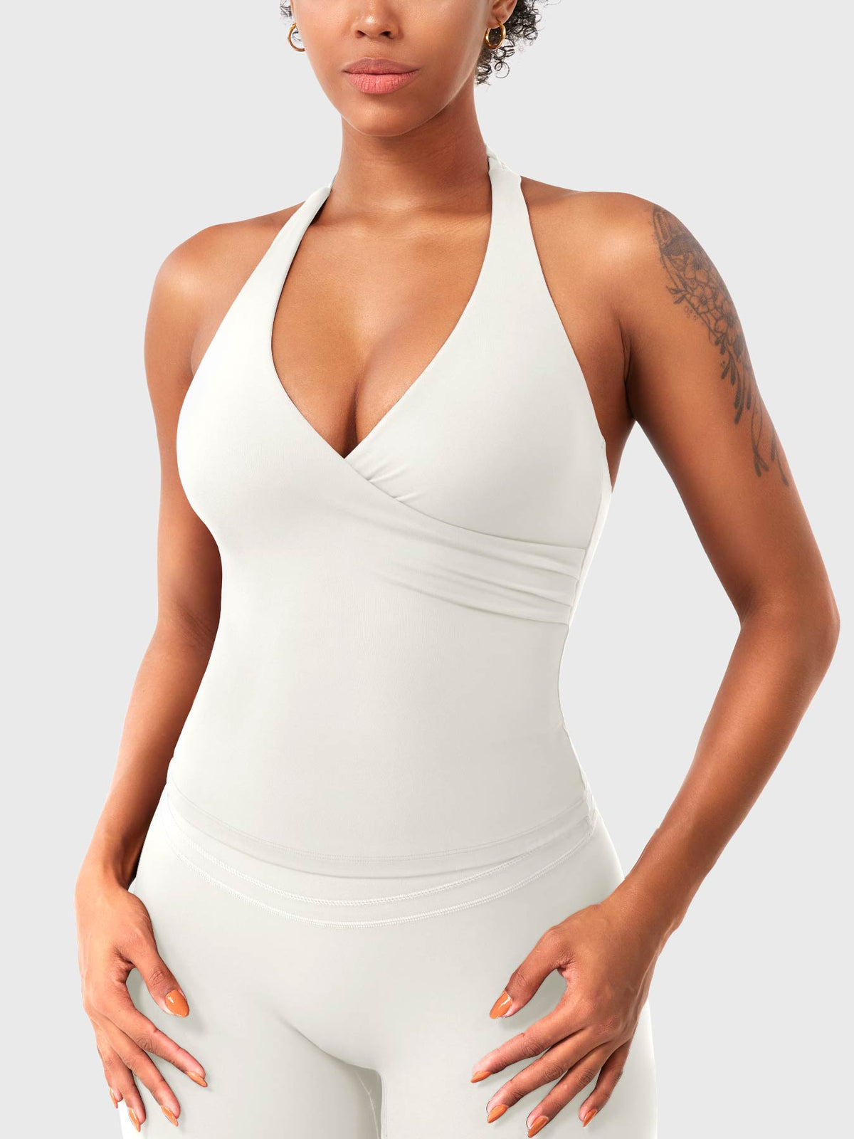 Elevine V Neck Halter Tank - AERLO