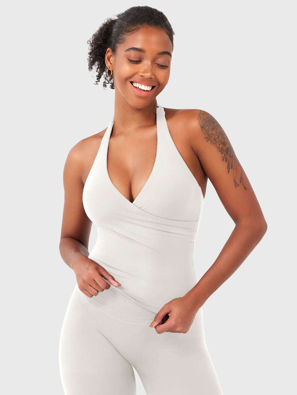 Elevine V Neck Halter Tank - AERLO