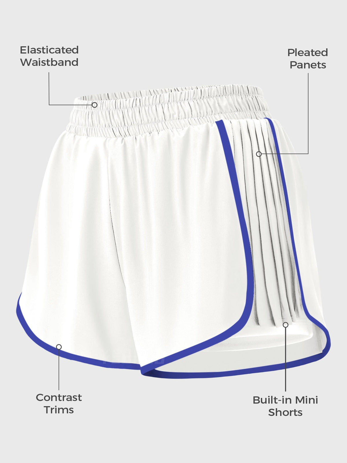 Skylari Pleated Mini Skorts - AERLO