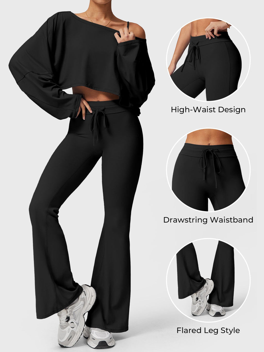 Legging Alison Drawstring évasé - AERLO